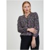 Čierna dámska kvetinová blúzka ORSAY 40