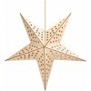 Solight LED drevená vianočná hviezda, závesná, časovač, 65cm, 20x LED, 2x AA