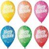 Balón, 30 cm, Happy Birthday, krúžky
