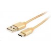 Gembird CCB-mUSB2B-AMCM-6-G Opletaný USB-C - USB 2.0, M/M, 1,8m, zlatý