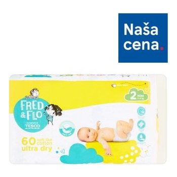 Tesco Fred & Flo Ultra Dry plienky 2 Mini 60 ks