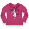 Dievčenské tričká s dlhým rukávom wild cat Ružová