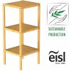 Eisl Sanitär GmbH EISL kúpeľňová polica z bambusu, úzka kúpeľňová polica s 3 policami, udržateľný kúpeľňový nábytok z bambusu