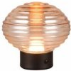 TRIO Reality R57771113 EARL dotyková stolná lampička SMD LED 1,5W/100lm 3000K čierna matná, jantárová, nabíjateľná batéria, USB-C port