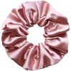 MURU Veľká Saténová Scrunchie gumička - Staroružová Lesklá