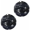 RAPPA Lampion Halloween kulatý, kostlivci, 25 cm, 2 ks 8595596330416