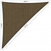 Shadow Comfort Slnečný Trojuholník 90° shadow 4,0 x 4,0 x 5,7 m Farba: Japanese hnedá