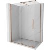 MEXEN/S - Velár sprchovací kút 160 x 85, transparent, kartáčovaná meď 871-160-085-01-65