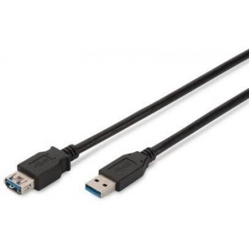 Assmann AK-300203-030-S USB 3.0, USB A M (plug)/USB A F (jack), 3m, černý