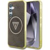Guess IML Metal Glitter 4G Circle Triangle MagSafe (GUHMS25SHG4PRTGW) kryt pre Samsung Galaxy S25 – Hnedý