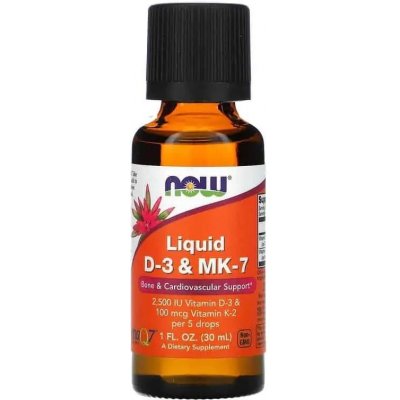 Now foods liquid d-3 & mk-7 (vitamín d3 k2mk7) 30 ml