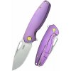 Kubey KB360C Tityus vreckový nôž 8,6 cm, fialová, titán
