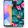 Picasee silikónový prehľadný obal pre Honor 10X Lite - Pink Monstera
