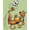 ZUTY Maľovanie podľa čísel - SCOOBY FUTBALISTA (SCOOBY DOO) Rámovanie: vypnuté plátno na rám, Rozmer: 40x50 cm