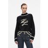 KARL LAGERFELD SOUTACHE AUTOGRAPH KNIT BLACK