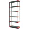REGÁL PLASTOVÝ Tytan-6 222x60x46 PVC Povrchová úprava: Červená Wamar Sosenka