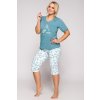 Dámske pyžamo Eliza Dream 4XL Zelená Kapri - Trojštvrťové