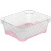 Keeeper Stohovatelný skladovací koš jonas, bílý/růžový A6