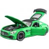 Mercedes Benz AMG GTR kovový model hračka na batérie svetla zvuk 1:24 Zelená