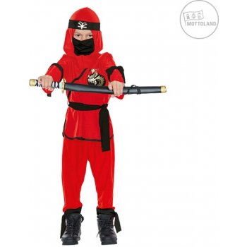 Ninja bojovník červenočerný