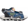 Shelvt Boys' navy blue sandals čierna | modrá | biela | šedá | viacfarená 28 Shelvt 0000296789962