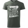 1986 v kocke - Klasické pánske tričko vyššej gramáže - S ( Tm. bridlica (šedozelená) )