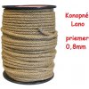 Konopné Lano Lanex 0,8 mm, J/PP (cena za 1m = 0,75 eur)