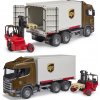 BRUDER 03582 Scania Super 560R s kontajnerom UPS