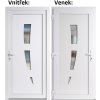 Soft Vchodové plastové dvere 123 Biele 88x198 cm, ľavé, otváranie VON