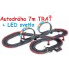 JOKO Veľká detská Autodráha s Led svetlom 7m + Funkcia Zmena Rýchlosti + adaptér na 220V + 2 autíčka
