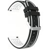 eses Športový remienok z jemného silikónu pre smart hodinky 22 mm Farba: čierna s bielou