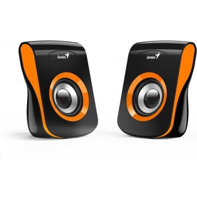 Reproduktory GENIUS SP-Q180 Orange, 2.0, 6 W, napájanie USB, 3, 5" jack, čierna a oranžová 31730026402