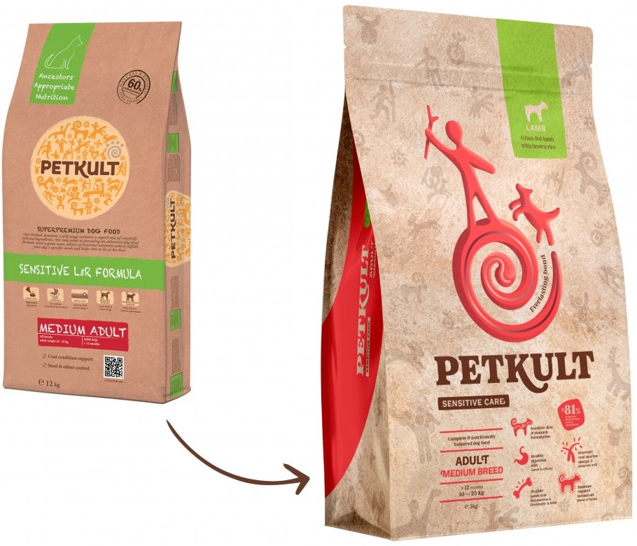 Petkult dog Medium Adult lamb/rice 12 kg