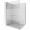 MEXEN/S - Kioto+ L Sprchová zástena WALK-IN s poličkou a držiakom uterákov 90 x 200, transparent/dekor, nikel kartáčovaná 800-090-123-97-35
