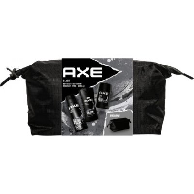 AXE Black Kozmetická taška pre mužov - dezodorant v spreji + sprchový gél + tuhý dezodorant