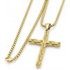 MSPERK Prívesok kríž s retiazkou z chirurgickej ocele v dĺžke 66 cm