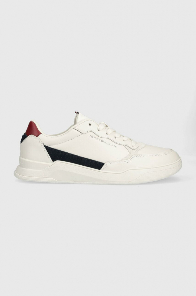 Tommy Hilfiger ELEVATED CUPSOLE LEATHER biela