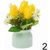 Tulipány v črepníku 17cm žltá 240694ZL - Umelé kvety