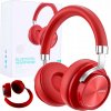 Bezdrôtové Slúchadlá Na Uši Lenovo HD800 Bluetooth Mikrofón Červené