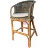Kreslo ako barová stolička ratanová elegantná 50x50x100cm 47239