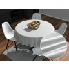 Biante Saténový okrúhly obrus polyesterový Satén LUX-011 Strieborný Ø 130 cm