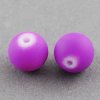 Pogumované sklenené korálky 8mm 1ks fialové (otvor 1mm)