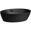 LAUFEN Pro oválna umývadlová misa bez otvoru, s prepadom, 520 x 390 mm, matná čierna, H8129647161091
