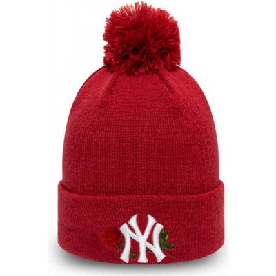 New Era MLB WMNS Twine Bobble Knit New York Yankees červená