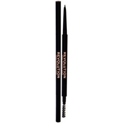 Makeup Revolution London Precise Brow Pencil tužka na obočí s kartáčkem 0.05 g odstín Medium Brown