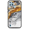 Kryt TopQ LUXURY Realme C25Y pevný Marble šedo-zlatý 69974