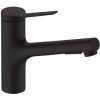 Drezová batéria Hansgrohe Zesis s vyťahovacou spŕškou, 2 prúdy čierny mat 74800670