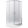 Roltechnik Štvrťkruhový sprchový kút TEXAS set s vaničkou 90 x 90 cm Brillant Sklo MATT GLASS 90 cm