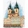 Diamondi Diamantové maľovanie - TÝNSKÝ CHRÁM PRAHA Rámovanie: bez rámu a bez vypnutia plátna, Rozmer: 40x50 cm