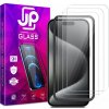 AppleMix Tvrdené sklo JP Long Pack pre Apple iPhone 15 Pro - číre - sada 3 ks + aplikátor